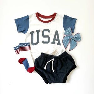 USA Bubble Romper - Red, White & Blue